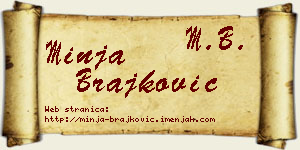 Minja Brajković vizit kartica